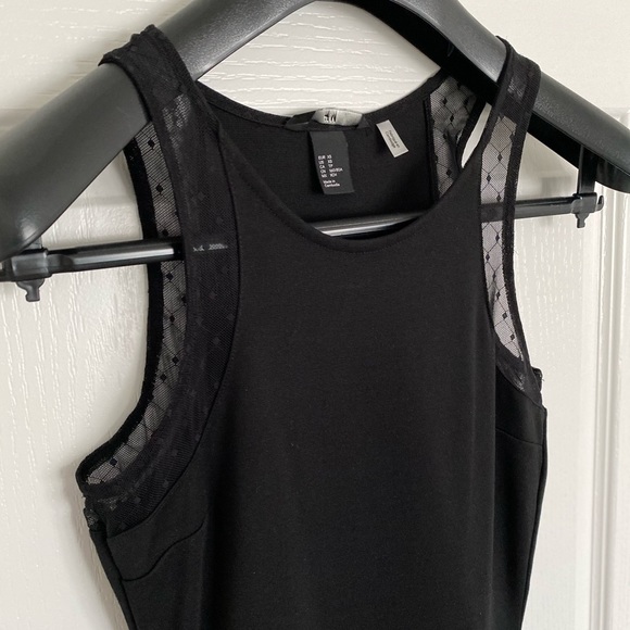 H&M | Cute A-Line Mesh Polka Dot Trim Dress - Picture 2 of 12